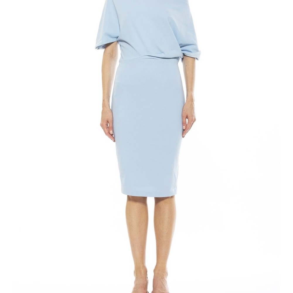 NWT Alexia Admor Elegant Halogen Blue Sheath Dress Sz XS